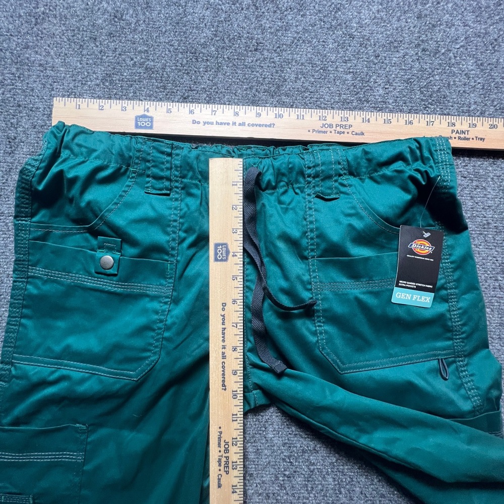 Dickies Gen Flex Scrub Pants Hunter Green Stretch Cargo Utility Medium - Picture 4 of 11